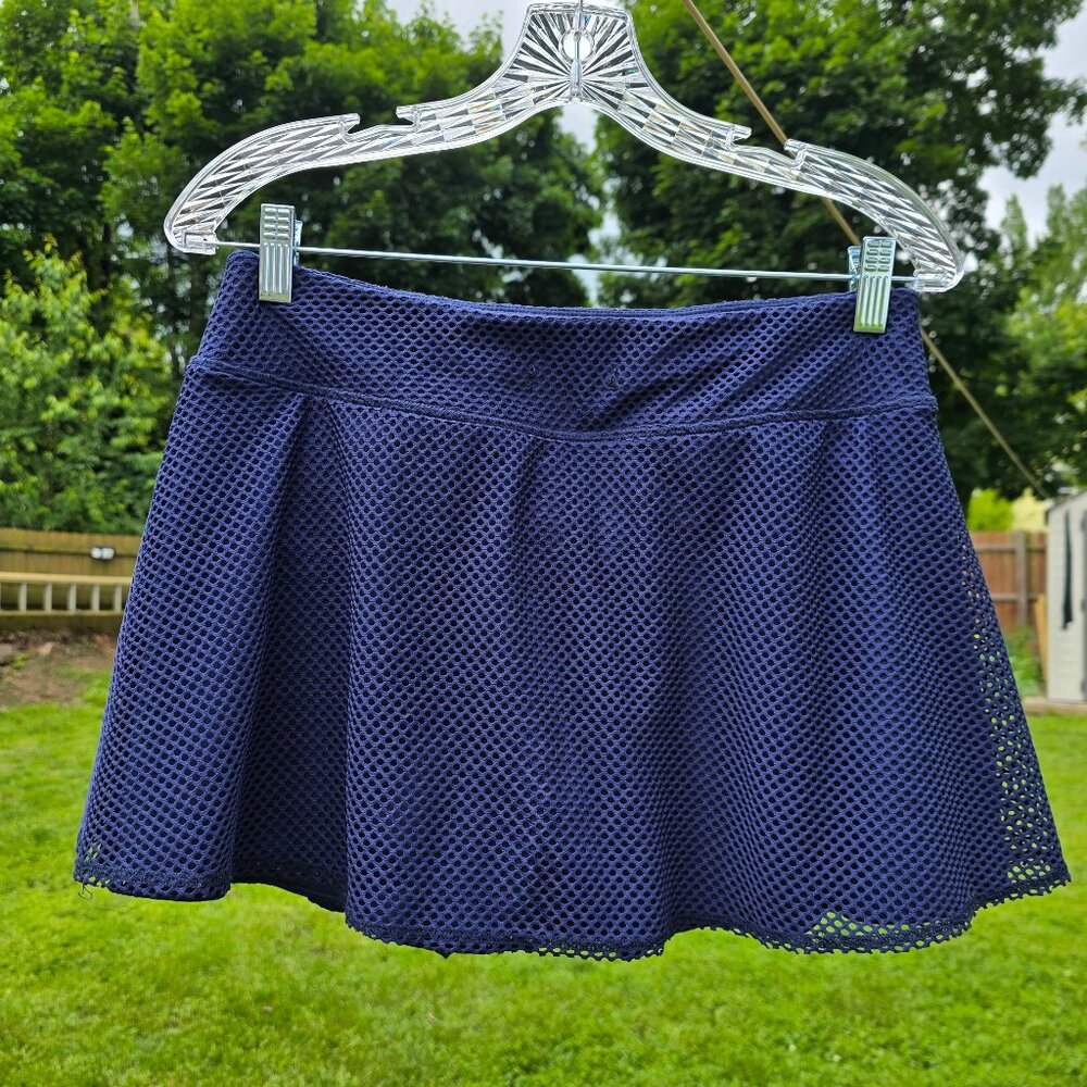 Cute Fila Foundation Crochet Mesh Skort